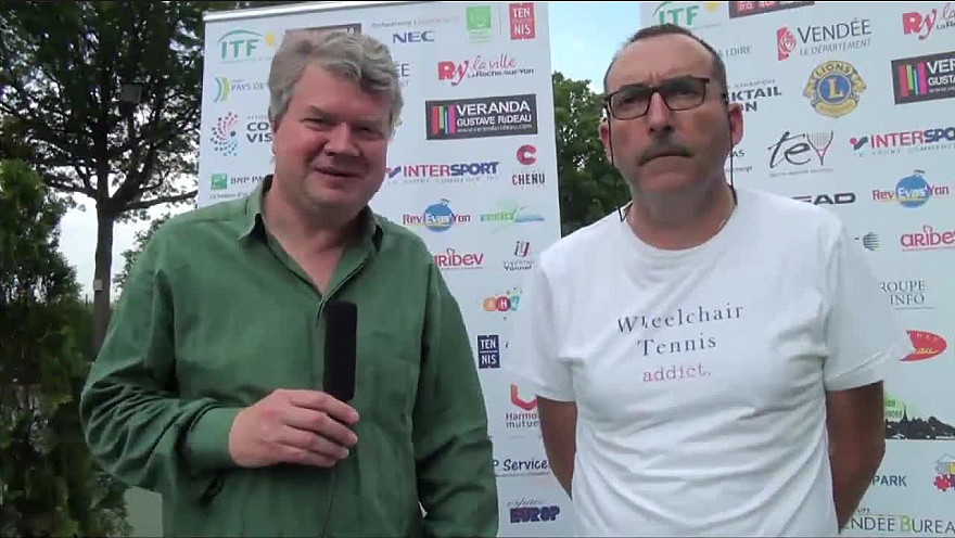 Open de Vendée de Tennis Fauteuil 2018: Nicolas Peifer qui remporte cette édition 2018 au micro de  Philippe Gourraud  